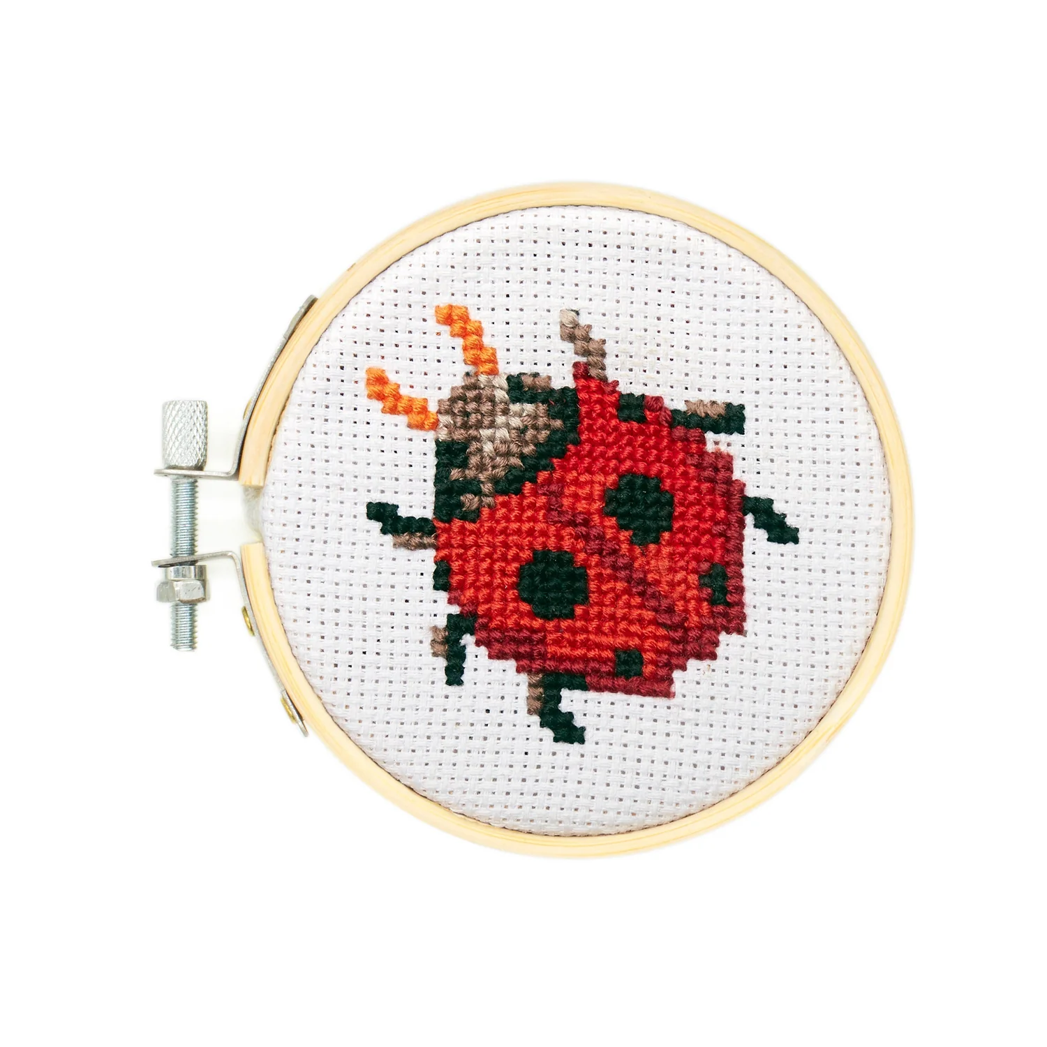 LADYBUG MINI CROSS STITCH EMBROIDERY KIT