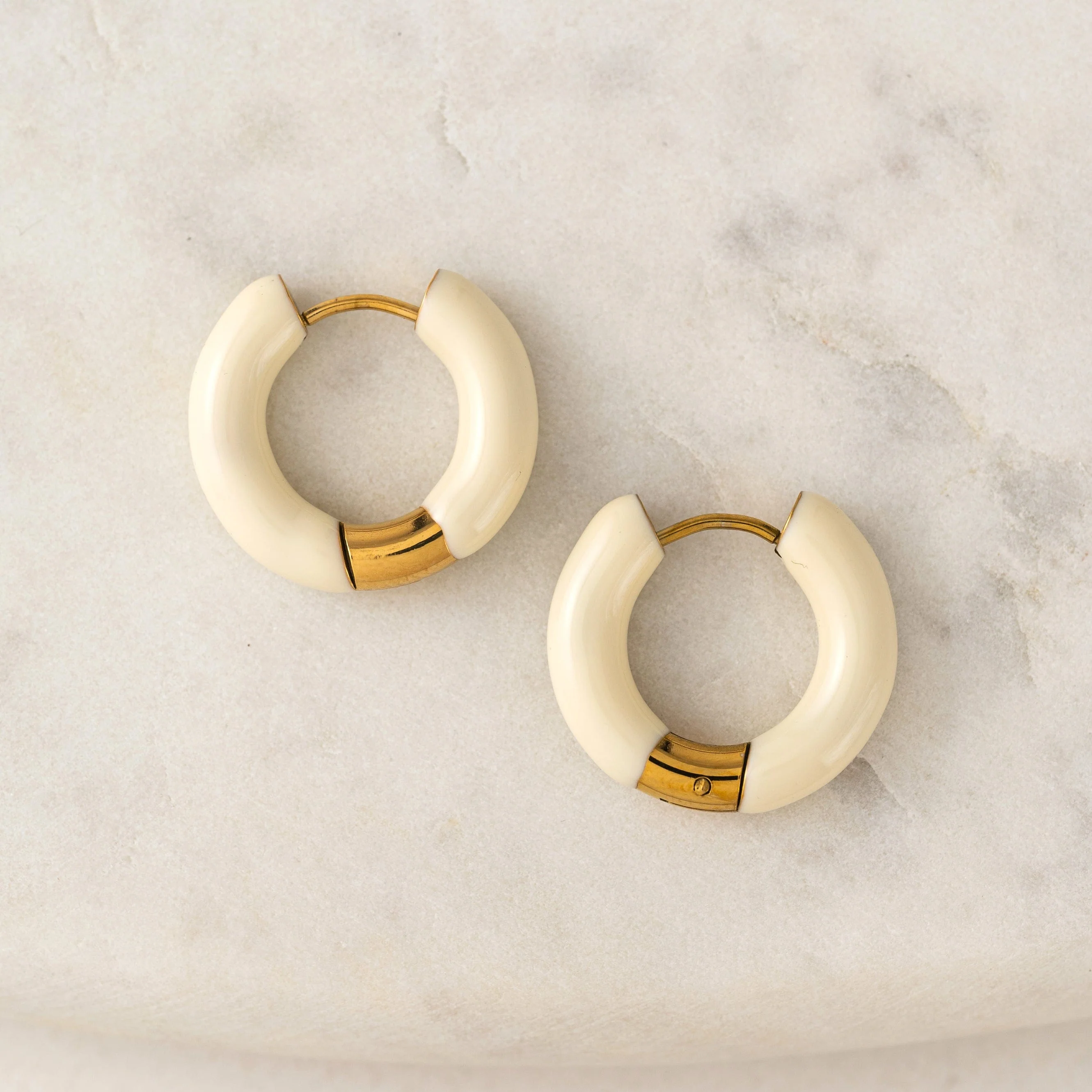 GOLD BIANCA HOOP EARRINGS by LOVER'S TEMPO