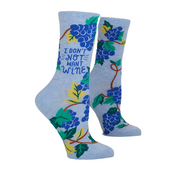 I DONT NOT WANT WINE W-CREW SOCKS - by BLUE Q