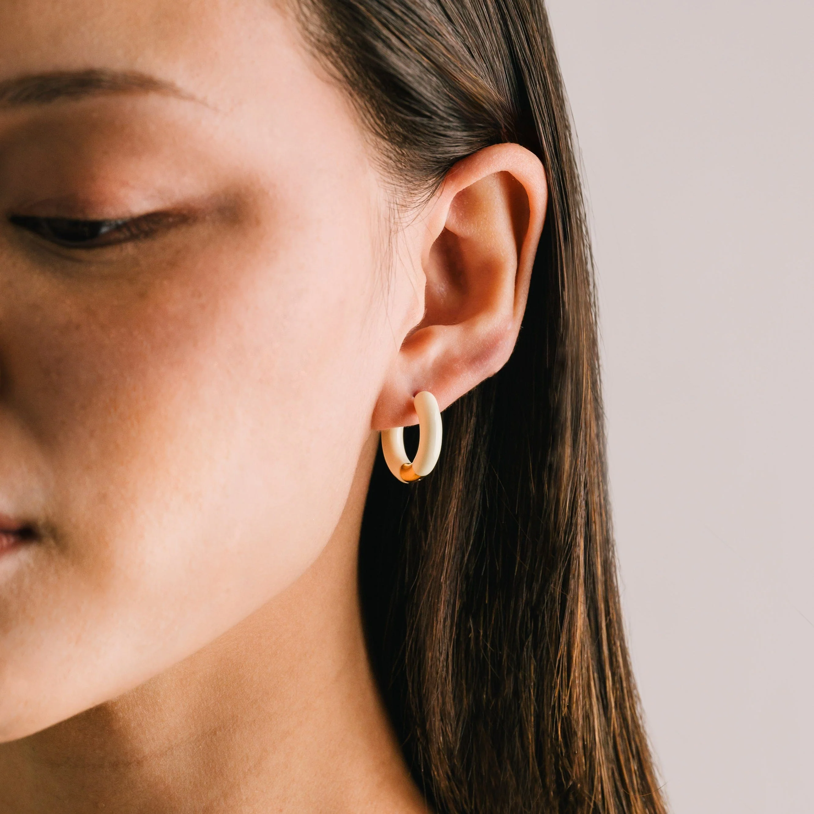 GOLD BIANCA HOOP EARRINGS by LOVER'S TEMPO