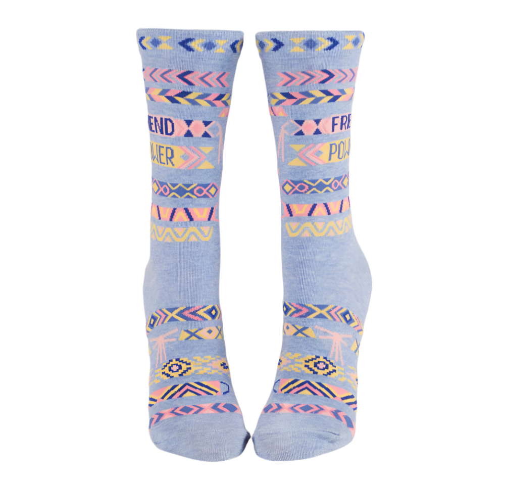 FRIEND POWER W-CREW SOCKS - by BLUE Q