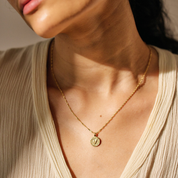 GOLD HEART COIN NECKLACE by LOVER'S TEMPO
