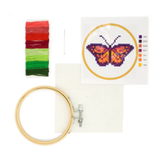 BUTTERFLY MINI CROSS STITCH EMBROIDERY KIT