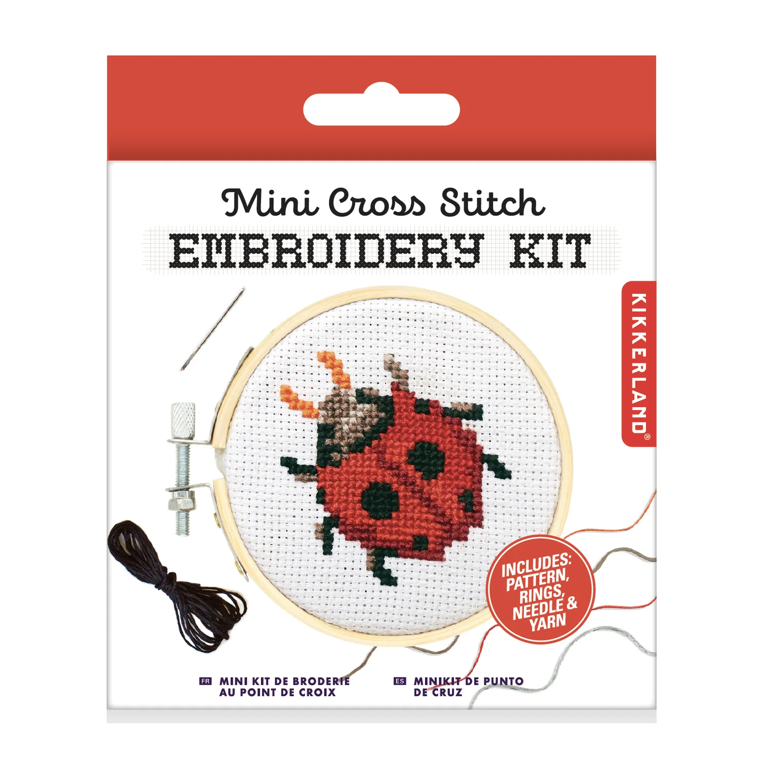 LADYBUG MINI CROSS STITCH EMBROIDERY KIT