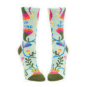 STOP TALKING W-CREW SOCKS - by BLUE Q