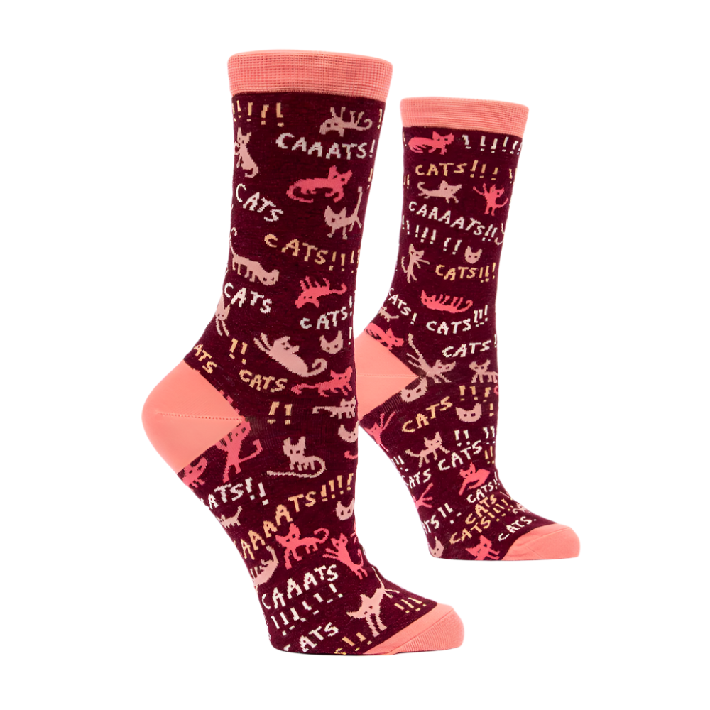 CATS! W-CREW SOCKS - by BLUE Q