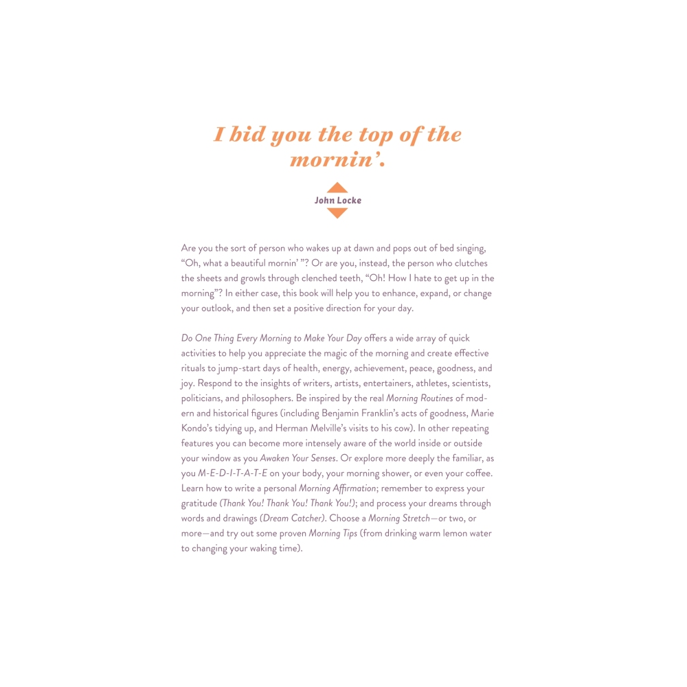 DO ONE THING EVERY MORNING TO MAKE YOUR DAY by ROBBIE ROGGE AND DIAN G. SMITH