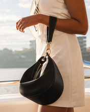 BLACK CORFU SHOULDER BAG by LOUENHIDE