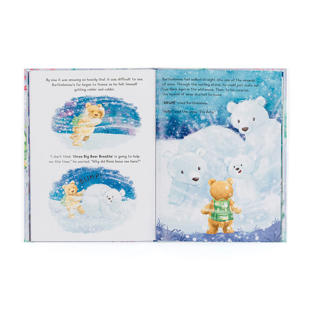 BARTHOLOMEW  BEAR AND THE SNOW GIANTS BOOK by JELLYCAT