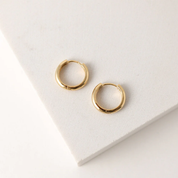 BEA 15MM HOOP EARRINGS GOLD by LOVER'S TEMPO