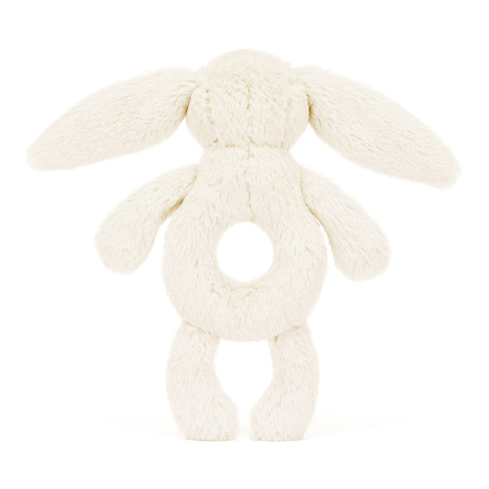 BASHFUL CREAM BUNNY RING RATTLE by JELLYCAT