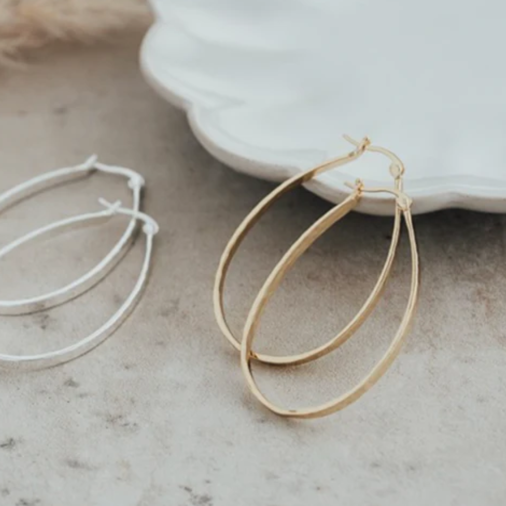 GOLD DELILAH HOOPS by GLEE JEWELRY