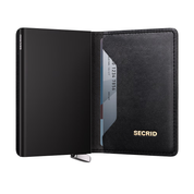 BLACK EMBOSED LINES SLIMWALLET by SECRID