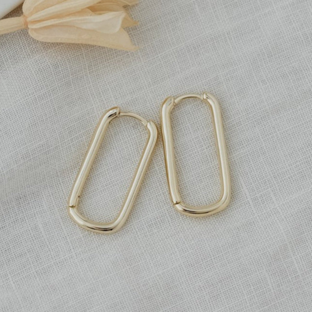 GOLD MODO HOOPS by GLEE JEWELRY