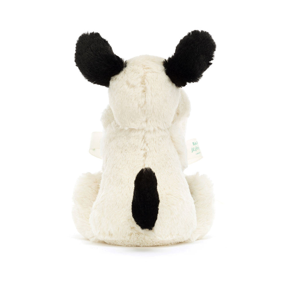 BASHFUL BLACK AND CREAM PUPPY SOOTHER by JELLYCAT