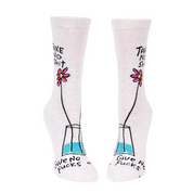TAKE NO SHIT W-CREW SOCKS - by BLUE Q