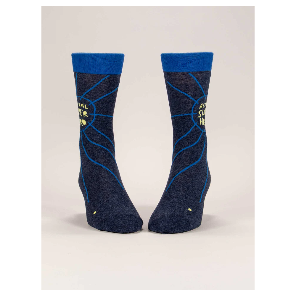 ACTUAL SUPERHERO M-CREW SOCKS by BLUE Q