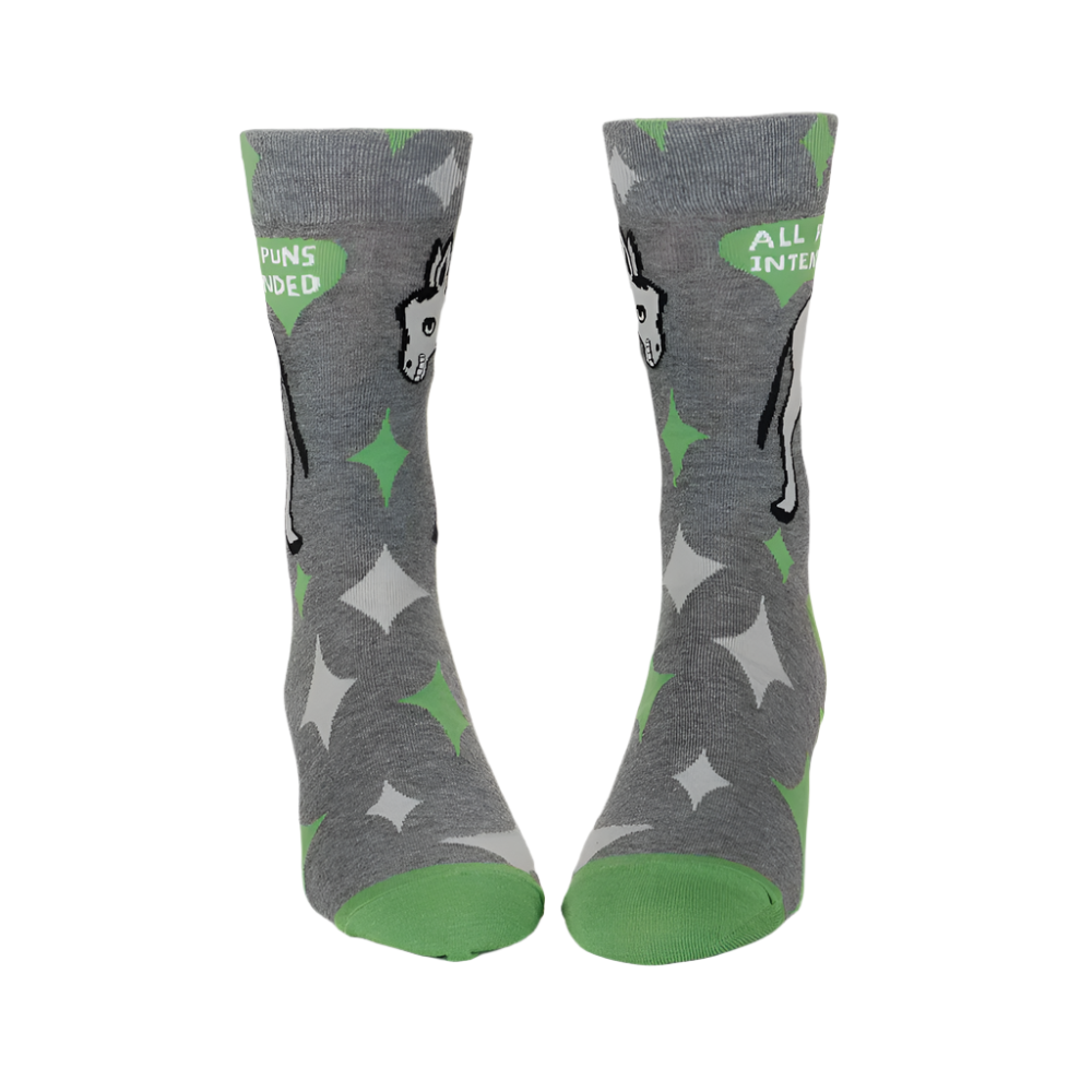 ALL PUNS INTENDED M-CREW SOCKS by BLUE Q