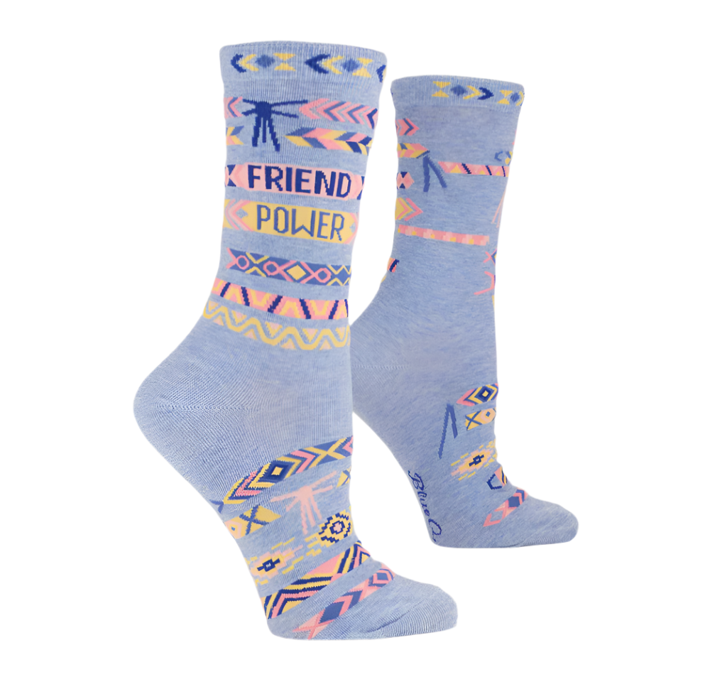 FRIEND POWER W-CREW SOCKS - by BLUE Q