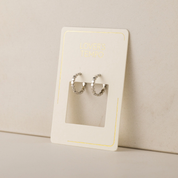 SILVER CLEO HOOP EARRINGS by LOVER'S TEMPO