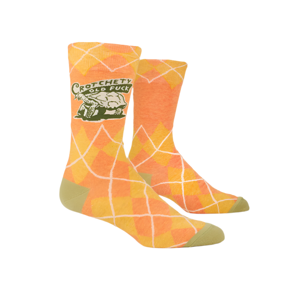 CROCHETY OLD FUCK M-CREW SOCKS by BLUE Q