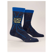 ACTUAL SUPERHERO M-CREW SOCKS by BLUE Q