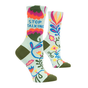 STOP TALKING W-CREW SOCKS - by BLUE Q