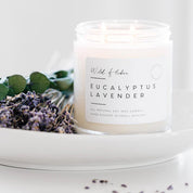 EUCALYPTUS LAVENDER SOY WAX CANDLE by WILD FLICKER