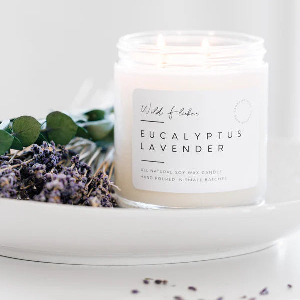 EUCALYPTUS LAVENDER SOY WAX CANDLE by WILD FLICKER