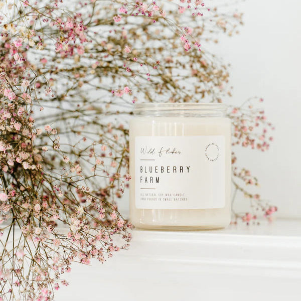 BLUEBERRY FARM SOY WAX CANDLE 8OZ by WILD FLICKER