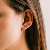 GOLD COSMO HUGGIE HOOP EARRINGS by LOVER'S TEMPO