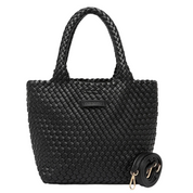 BLACK BABY CRUISER WOVEN TOTE BAG by LOUENHIDE