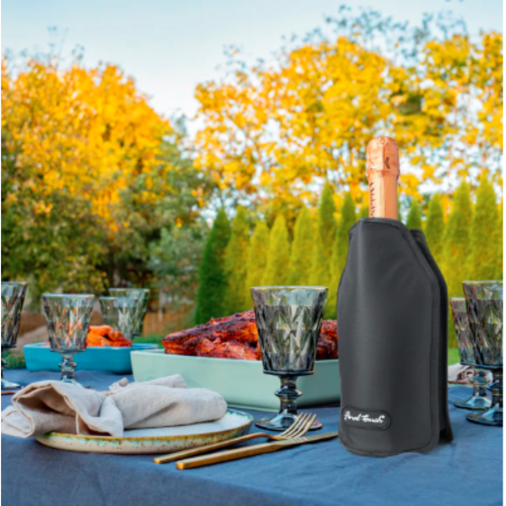 WINE BOTTLE SLEEVE CHILLER - BLACK