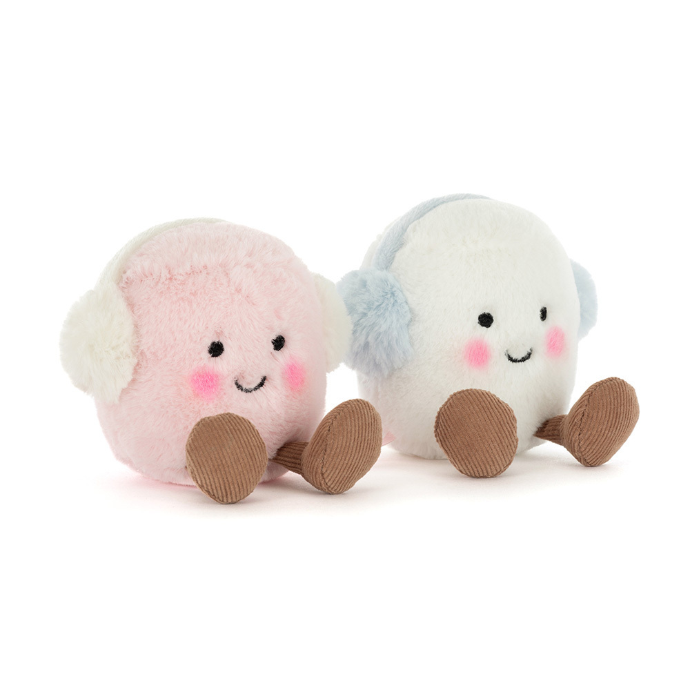 AMUSEABLES TOSTIE PINK & WHITE MARSHMALLOWS by JELLYCAT