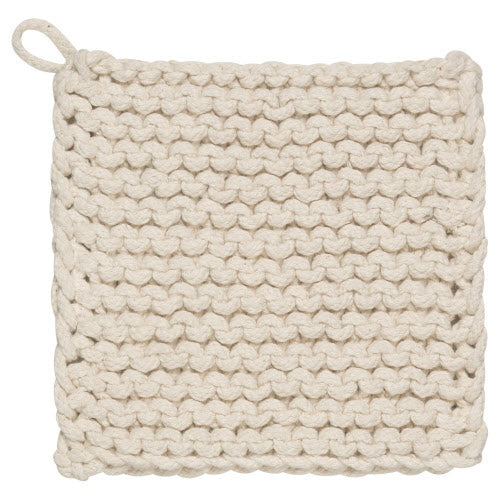 CHUNKY KNIT POTHOLDER in CREAM