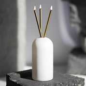 WHITE WYLIE VASE by EVERLASTING CANDLE CO.