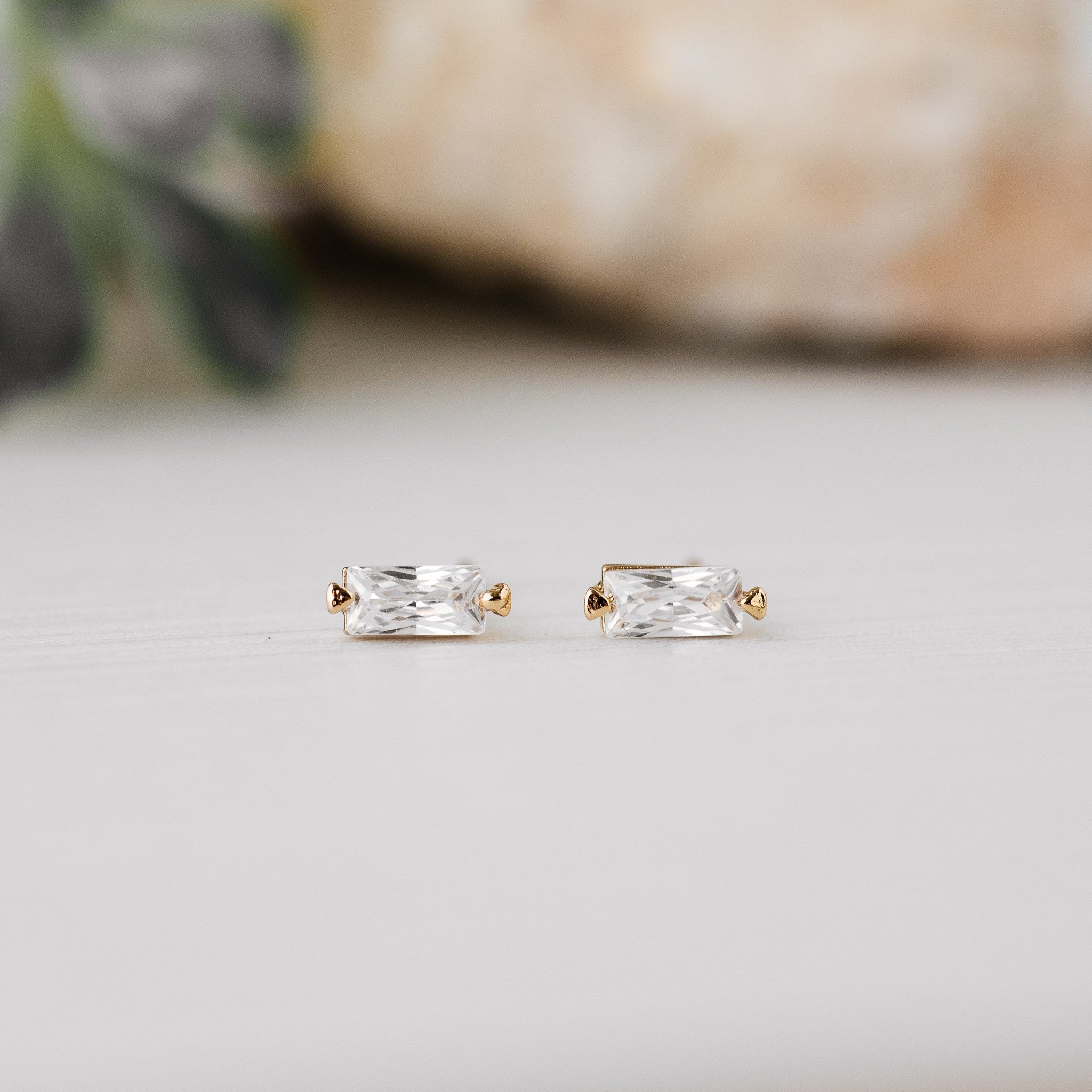 GOLD GRACIOUS STUDS by GLEE JEWELRY
