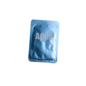shiny blue 'aqua ' facemask package by lapcos
