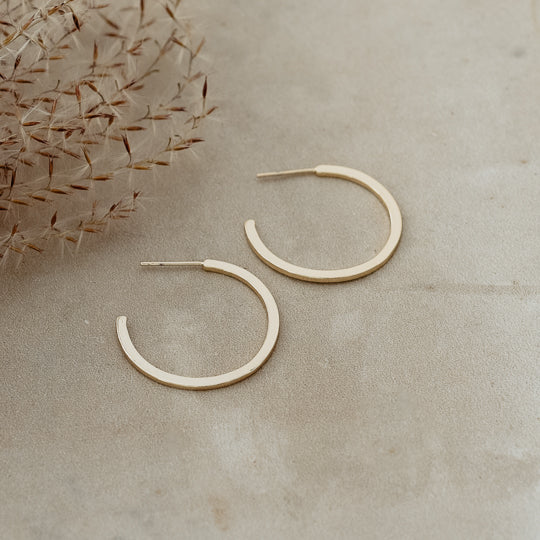 GOLD VISTA HOOPS by GLEE JEWELRY