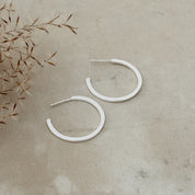 SILVER VISTA HOOPS by GLEE JEWELRY