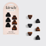 MINI CLAW CLIP SET in BLACK & TORTOISE 6pc by KITSCH