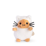 WHITE KITTY RICESPUD MINI SITTING PLUSH TOY by NOODOLL