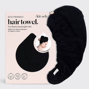 QUICK DRY HAIR TOWEL in BLACK by KITSCH