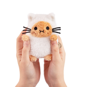 WHITE KITTY RICESPUD MINI SITTING PLUSH TOY by NOODOLL