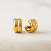 GOLD HAILEY HOOP EARRINGS by LOVER'S TEMPO