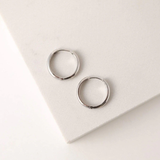 BEA 20MM HOOP EARRINGS SILVER by LOVER'S TEMPO