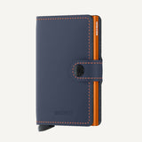 MINIWALLET in MATTE NIGHTBLUE & ORANGE by SECRID