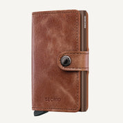 MINIWALLET in VINTAGE COGNAC BROWN by SECRID