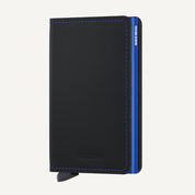 SLIMWALLET in MATTE BLACK & BLUE by SECRID