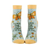 PLEASE, ONE SHITSTORM AT A TIME W-ANKLE SOCKS by BLUE Q
